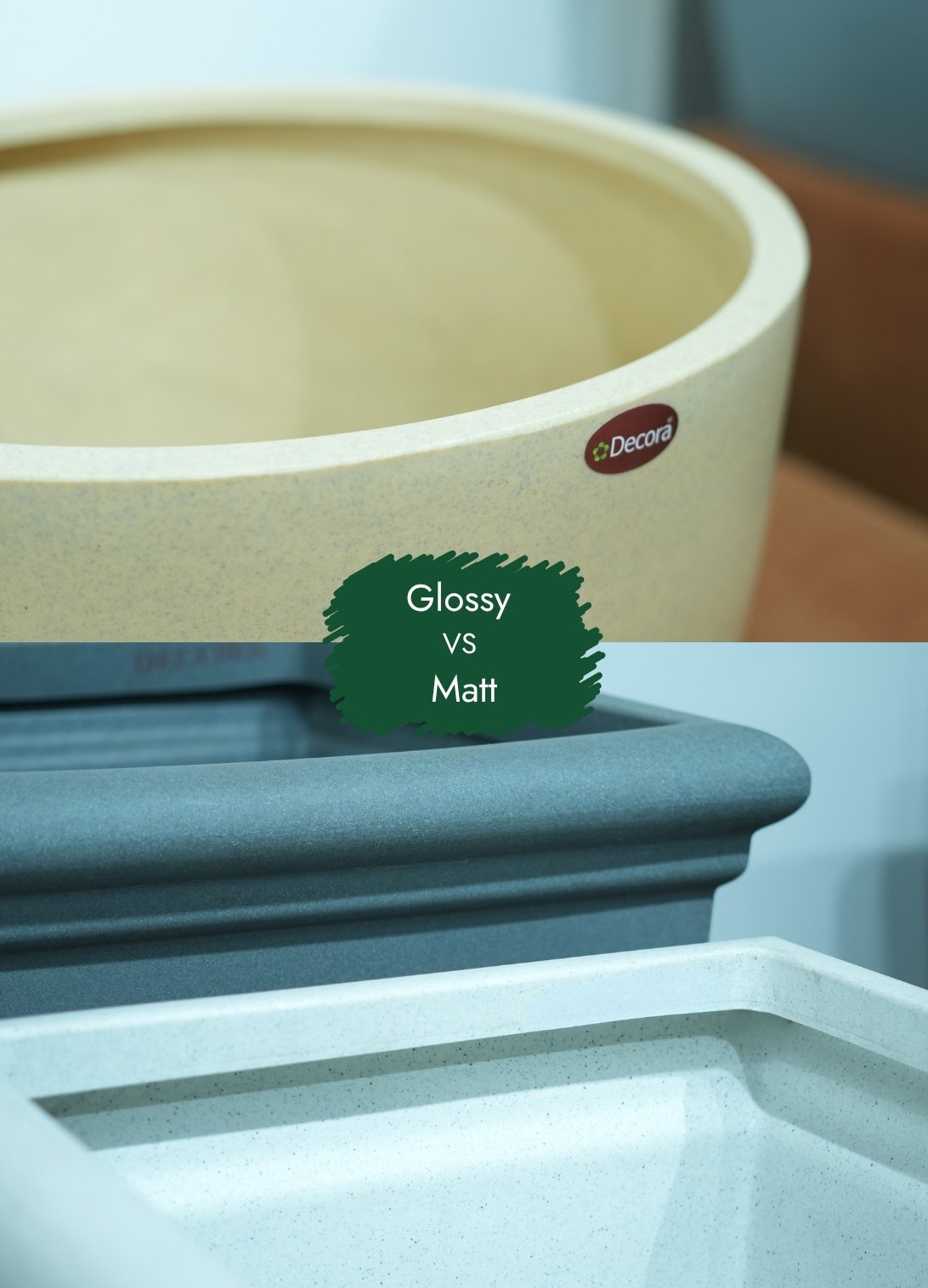 glossy pot vs matt pot